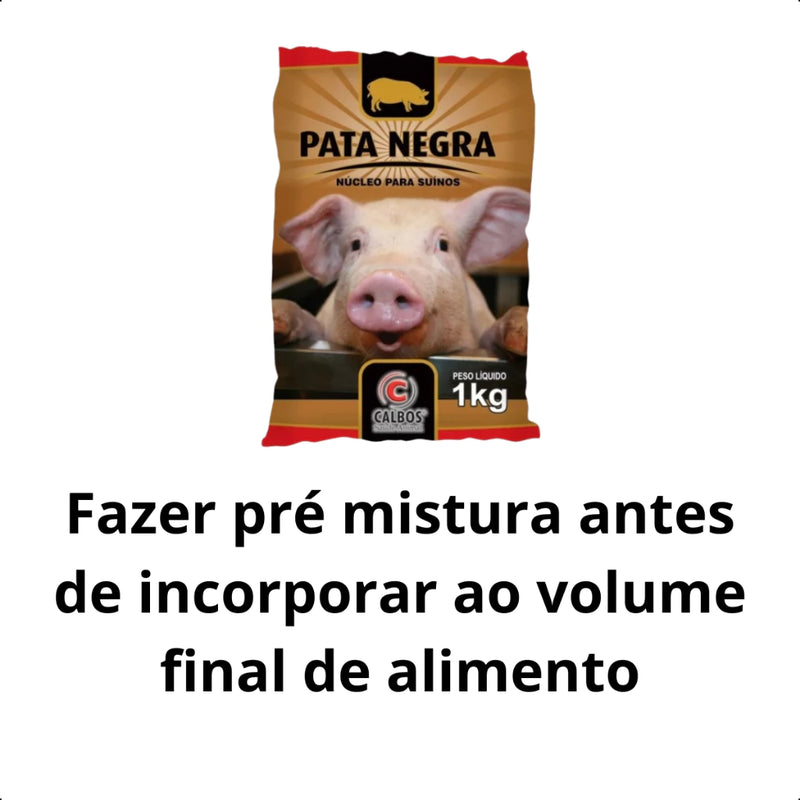 NUCLEO PARA SUINOS PORCOS PATA NEGRA 1KG VITAMINAS MIN AMINOACIDO CALBOS